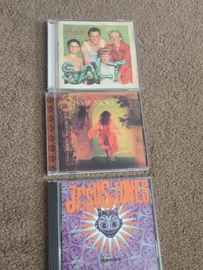 Three Vintage CD Albums - Salt, Stevie Nicks, Jesus Jones - Multi Color